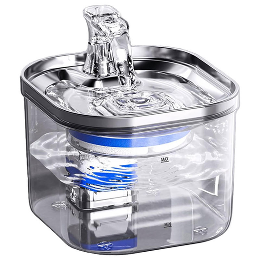 PETSMEN 2L Capacity Smart Pet Water Dispenser Stainless Steel Tray Cat Automatic Water Drinking Fountain For Dog