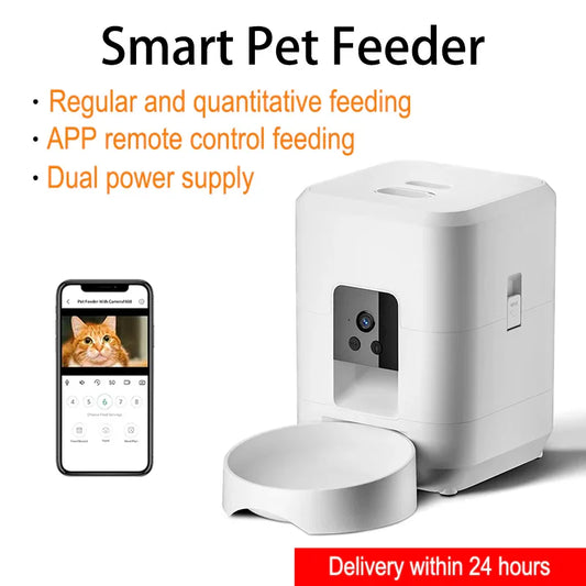 Smart automatic pet feeder with WiFi APP remote control feeding