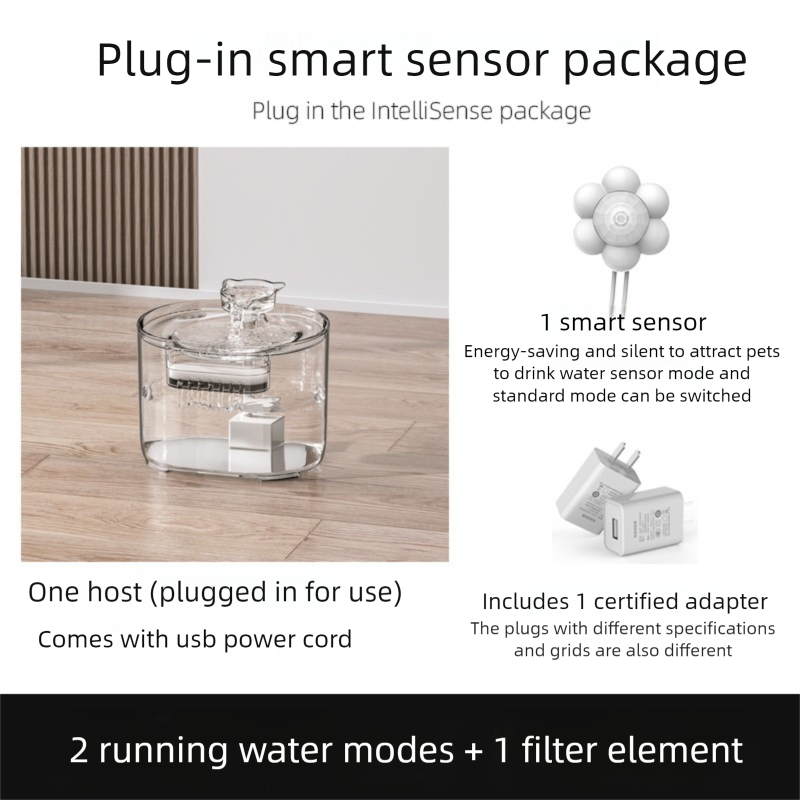 PETSMEN Cat Water Dispenser With Automatic Circulation Flowing Water New Smart Pet Water Fountain With Filtered Water Bowl Silent