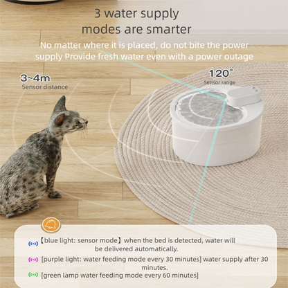 PETSMEN New Wireless Intelligent Sensing Circulating Pet Water Automatic Cat Water Fountain Smart Pet Water Dispenser