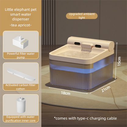 PETSMEN 3L 1800mAh Smart Pet Water Dispenser Automatic Electric Cat Circulation Water Fountain Super Silent Intelligent Wireless Induction Filtration Water Dispenser