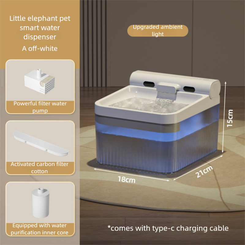 PETSMEN 3L 1800mAh Smart Pet Water Dispenser Automatic Electric Cat Circulation Water Fountain Super Silent Intelligent Wireless Induction Filtration Water Dispenser