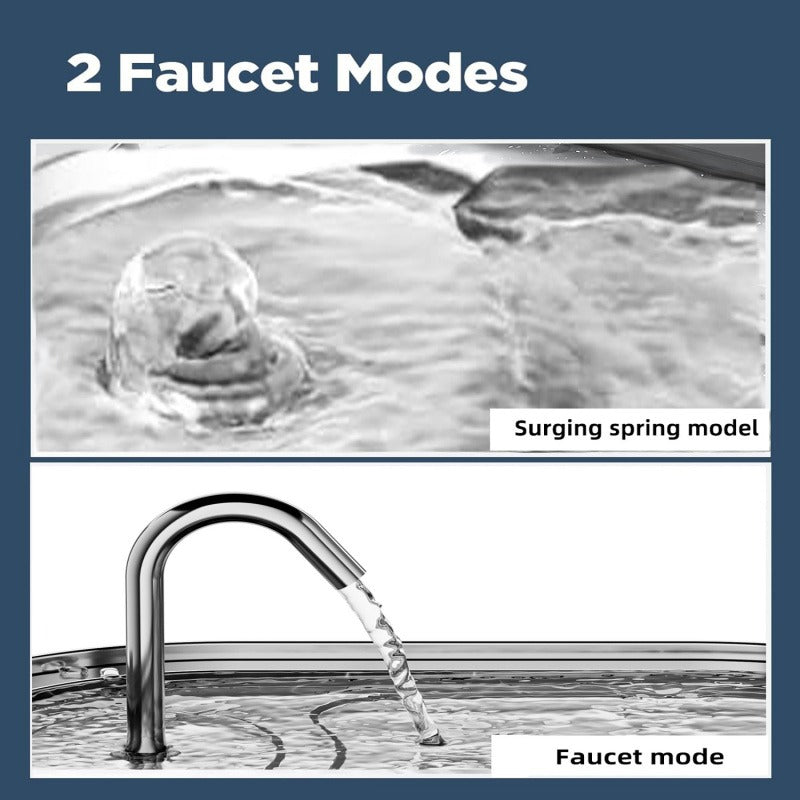 PETSMEN 3.5L Large Capacity Pet Fountain Stainless Steel Metal Water Dispenser Silent Pump Automatic Circulation Visual Window Cat And Dog Water Dispenser