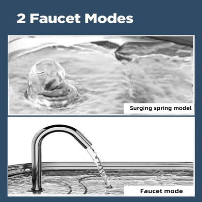 PETSMEN 3.5L Large Capacity Pet Fountain Stainless Steel Metal Water Dispenser Silent Pump Automatic Circulation Visual Window Cat And Dog Water Dispenser