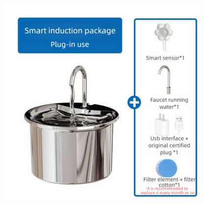 PETSMEN Smart Cat Water Dispenser With Stainless Steel Automatic Circulating Water Fountain For Dogs Pet Smart Water Dispenser