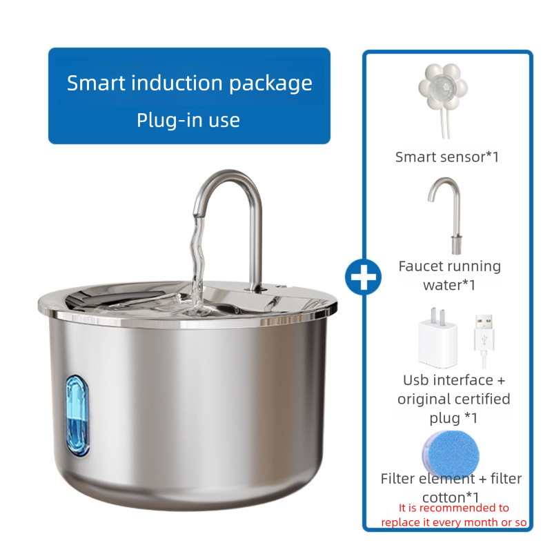 PETSMEN Smart Cat Water Dispenser With Stainless Steel Automatic Circulating Water Fountain For Dogs Pet Smart Water Dispenser