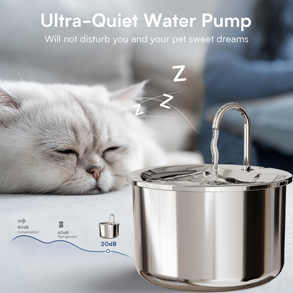 PETSMEN Smart Cat Water Dispenser With Stainless Steel Automatic Circulating Water Fountain For Dogs Pet Smart Water Dispenser