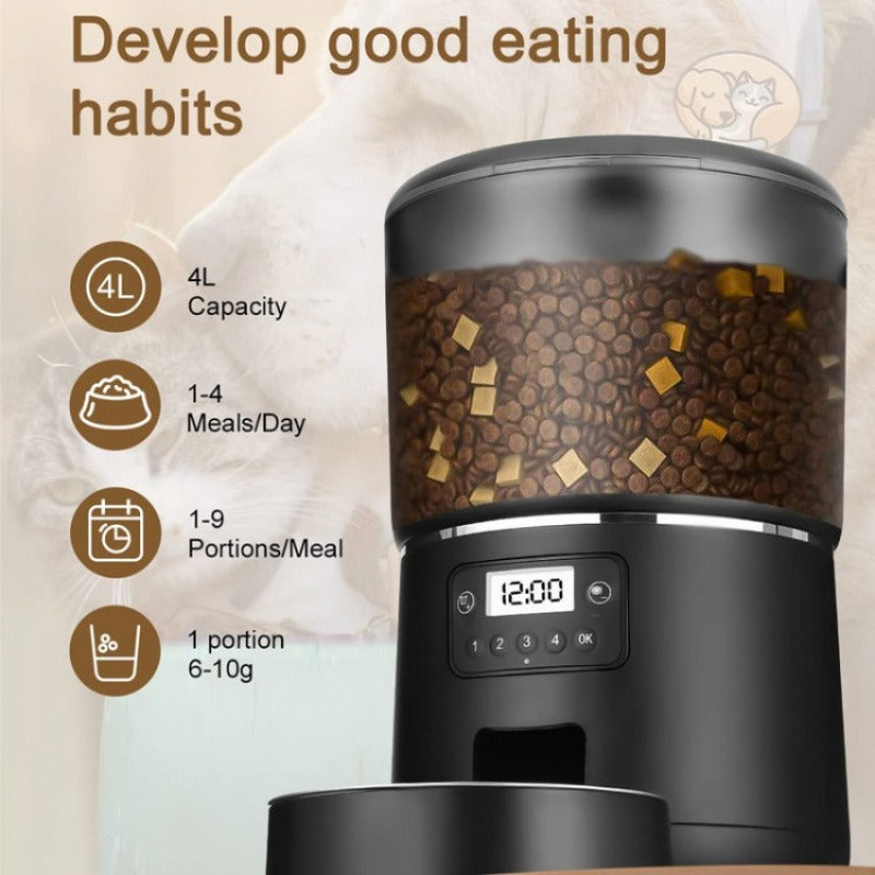 PETSMEN Smart Automatic Cat Feeder 4L Food Tuya APP Remote WIFI Intelligent Pet Feeder Distributes Non Stuck Food