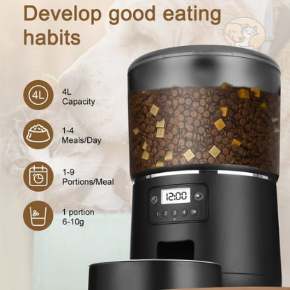 PETSMEN Smart Automatic Cat Feeder 4L Food Tuya APP Remote WIFI Intelligent Pet Feeder Distributes Non Stuck Food