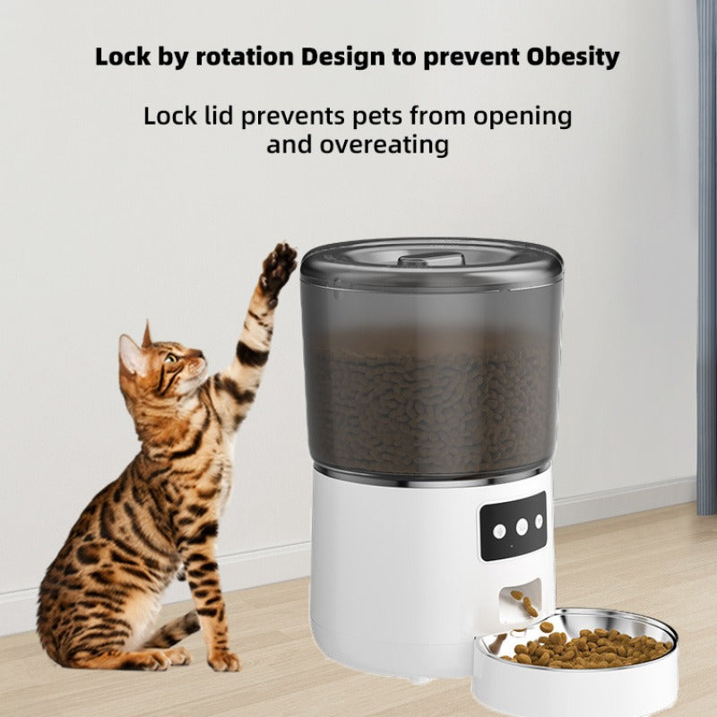 PETSMEN Smart Automatic Cat Feeder 4L Food Tuya APP Remote WIFI Intelligent Pet Feeder Distributes Non Stuck Food