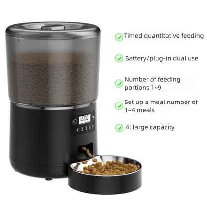 PETSMEN Smart Automatic Cat Feeder 4L Food Tuya APP Remote WIFI Intelligent Pet Feeder Distributes Non Stuck Food