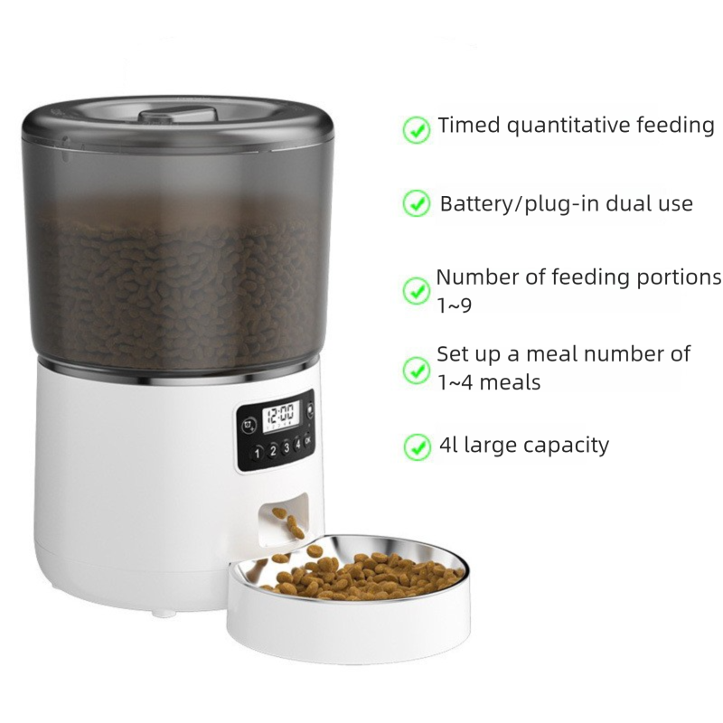 PETSMEN Smart Automatic Cat Feeder 4L Food Tuya APP Remote WIFI Intelligent Pet Feeder Distributes Non Stuck Food