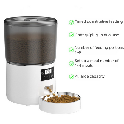 PETSMEN Smart Automatic Cat Feeder 4L Food Tuya APP Remote WIFI Intelligent Pet Feeder Distributes Non Stuck Food