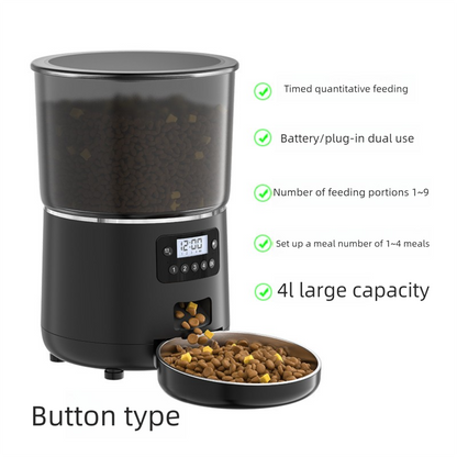 PETSMEN New Smart Pet Automatic Feeder 4L Intelligent APP Cat Food Dispenser Video Model For Feeding Cats And Dogs