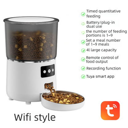 PETSMEN New Smart Pet Automatic Feeder 4L Intelligent APP Cat Food Dispenser Video Model For Feeding Cats And Dogs