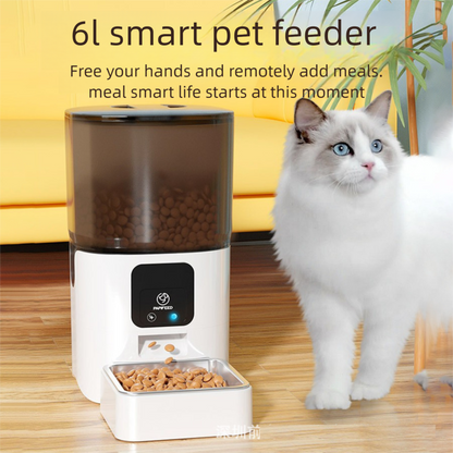 PETSMEN 6L Smart Remote Control APP Pet Automatic Feeder Cat Timed WIFI Intelligent Feeding Machine