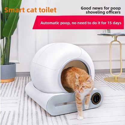 PETSMEN 65L Smart Cat Litter Box Remote Control Automatic Cleaning