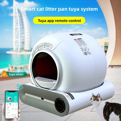 PETSMEN 65L Smart Cat Litter Box Remote Control Automatic Cleaning