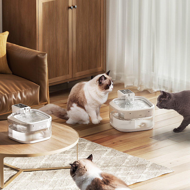 PETSMEN 4.5L Super Large Capacity 5000mAh Battery Intelligent Charging Cat Water Dispenser Dog Bowl Circulation Automatic Filtration Active Electric Water Fountain For Pet