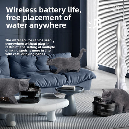 PETSMEN 4.5L Super Large Capacity 5000mAh Battery Intelligent Charging Cat Water Dispenser Dog Bowl Circulation Automatic Filtration Active Electric Water Fountain For Pet