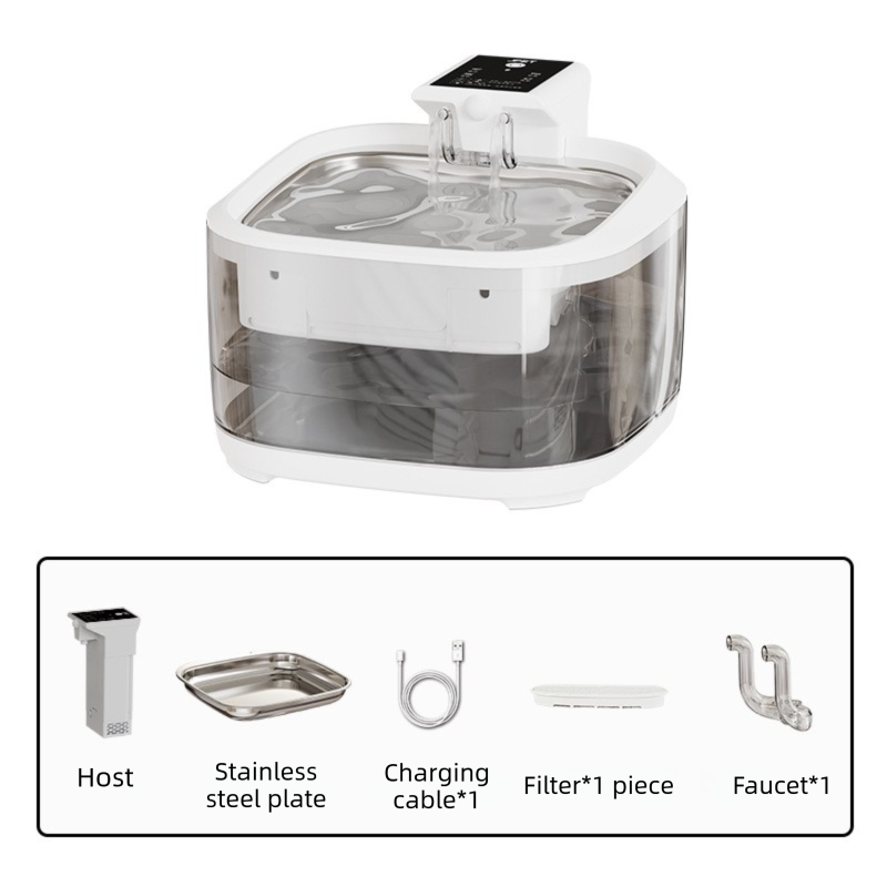 PETSMEN 4.5L Super Large Capacity 5000mAh Battery Intelligent Charging Cat Water Dispenser Dog Bowl Circulation Automatic Filtration Active Electric Water Fountain For Pet