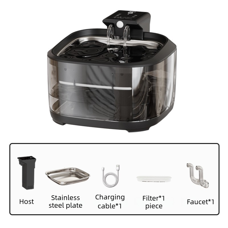 PETSMEN 4.5L Super Large Capacity 5000mAh Battery Intelligent Charging Cat Water Dispenser Dog Bowl Circulation Automatic Filtration Active Electric Water Fountain For Pet