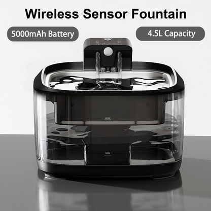 PETSMEN 4.5L Super Large Capacity 5000mAh Battery Intelligent Charging Cat Water Dispenser Dog Bowl Circulation Automatic Filtration Active Electric Water Fountain For Pet