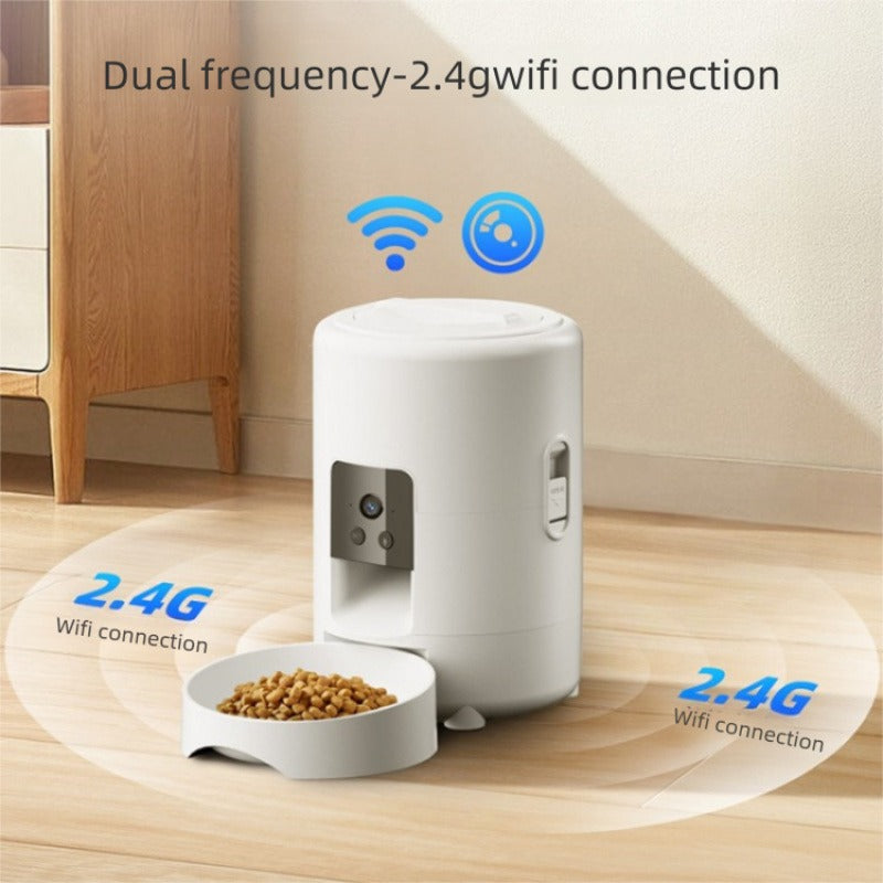PETSMEN New Intelligent Pet Feeder With Timed And Quantitative Feeding Machine Mobile WiFi Remote Control Electric Feeding Bowl For Cats And Dogs