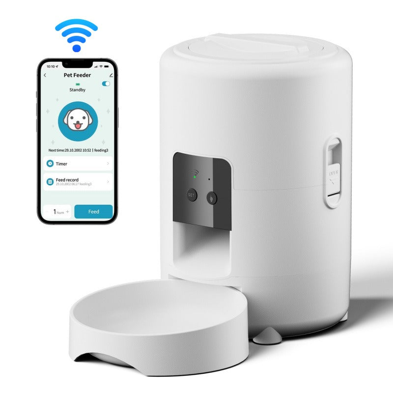 PETSMEN New Intelligent Pet Feeder With Timed And Quantitative Feeding Machine Mobile WiFi Remote Control Electric Feeding Bowl For Cats And Dogs