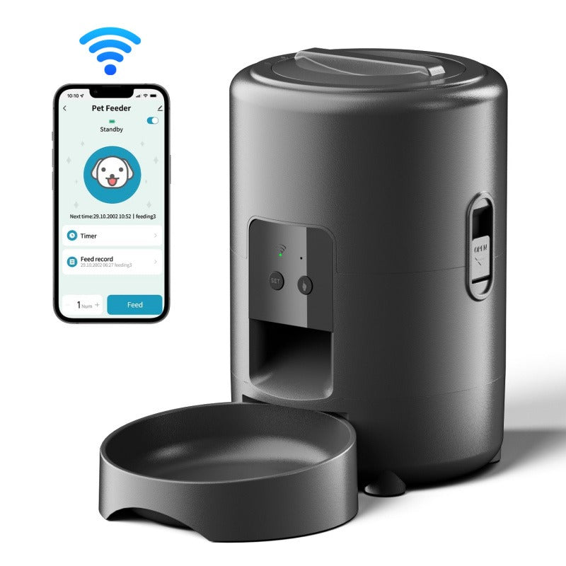 PETSMEN New Intelligent Pet Feeder With Timed And Quantitative Feeding Machine Mobile WiFi Remote Control Electric Feeding Bowl For Cats And Dogs
