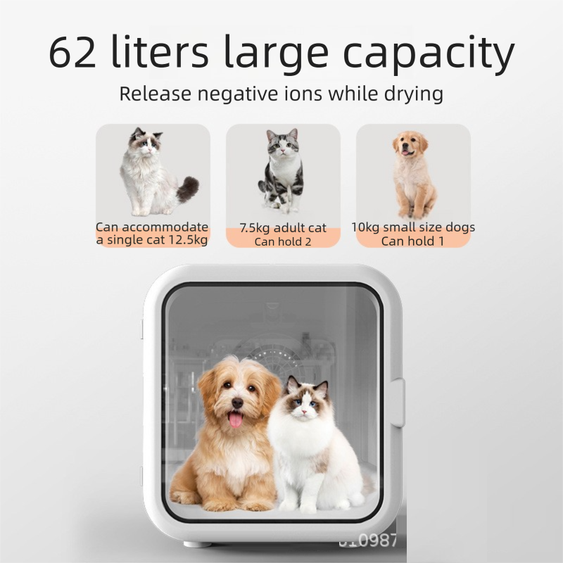 PETSMEN 62L Large Capacity Pet Drying Oven Intelligent Cat And Dog Dryer Fully Automatic Pet Water Air Blower High Power Pet Constant Temperature Drying Box