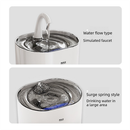 PETSMEN 2.2L Intelligent Pet Water Dispenser Cat Dual Filtration Live Water Automatic Water Fountain Smart Electric Feeding Water Bowl For Cat And Dog