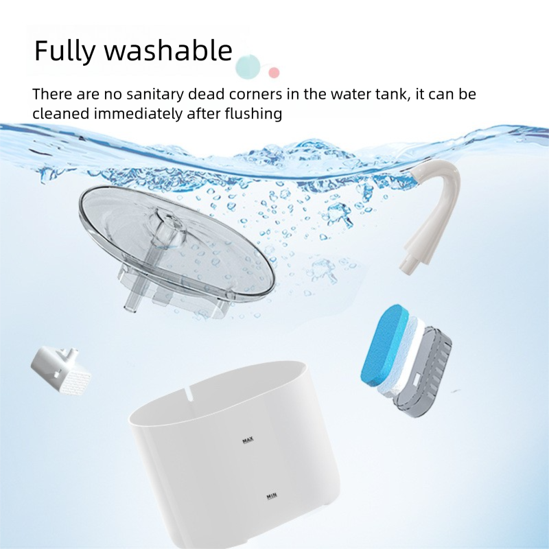 PETSMEN 2.2L Intelligent Pet Water Dispenser Cat Dual Filtration Live Water Automatic Water Fountain Smart Electric Feeding Water Bowl For Cat And Dog