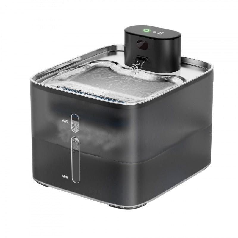 PETSMEN 4.2L 5000mAh Smart Cat Fountain Pet Water Dispenser Stainless Steel Cat Water Dispenser Charging Automatic Circulation Cat And Dog Intelligent Feeding Machine