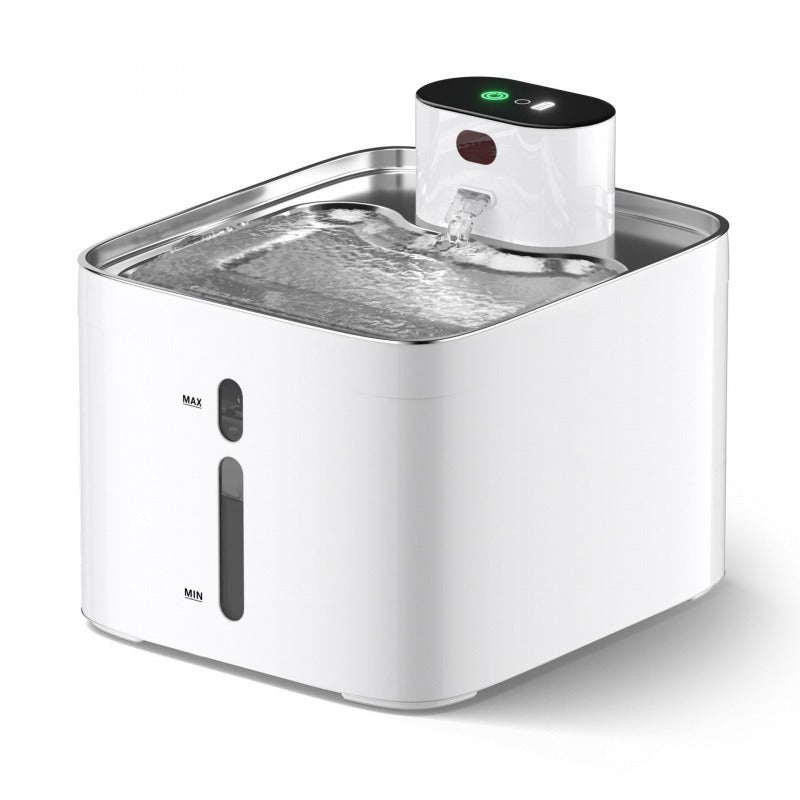 PETSMEN 4.2L 5000mAh Smart Cat Fountain Pet Water Dispenser Stainless Steel Cat Water Dispenser Charging Automatic Circulation Cat And Dog Intelligent Feeding Machine