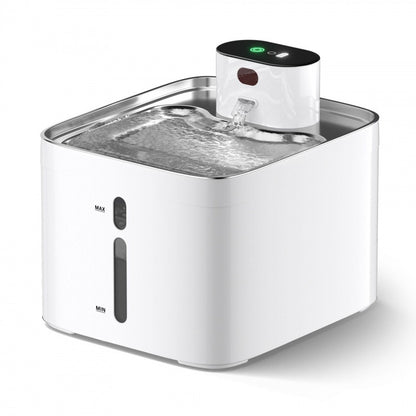 PETSMEN 4.2L 5000mAh Smart Cat Fountain Pet Water Dispenser Stainless Steel Cat Water Dispenser Charging Automatic Circulation Cat And Dog Intelligent Feeding Machine