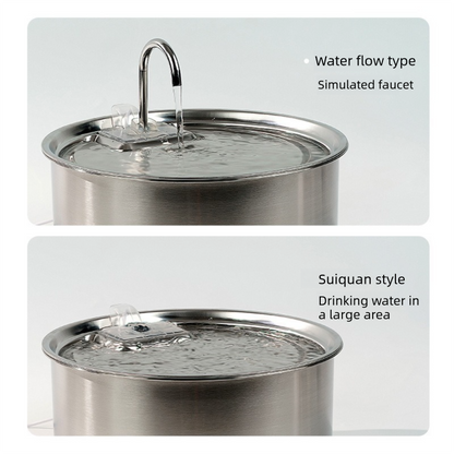 PETSMEN 7L Large Capacity Smart Pet Water Dispenser 304 Stainless Steel Intelligent Automatic Circulation Water Drinking Fountain For Dogs And Cats