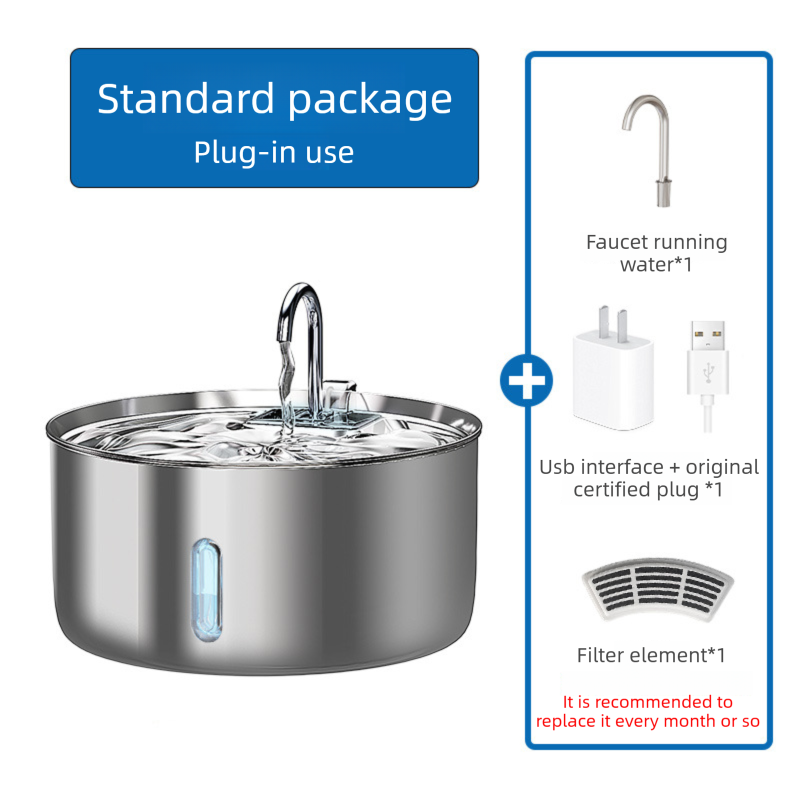 PETSMEN 7L Large Capacity Smart Pet Water Dispenser 304 Stainless Steel Intelligent Automatic Circulation Water Drinking Fountain For Dogs And Cats