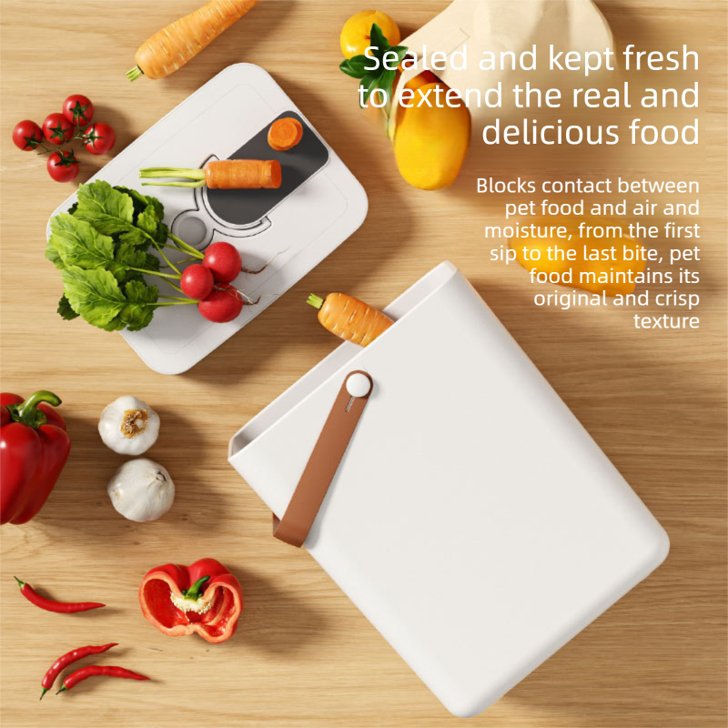 PETSMEN 13L Large Capacity Pet Smart Vacuum Grain Storage Bucket Sealed Moisture-proof Preservation Food Bucket For Dogs And Cats