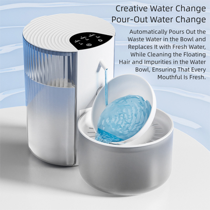 PETSMEN 2000 mAh Wireless Smart Pet Fountain Clean And Dirty Separation 3L Capacity Pouring Type Water Exchange Automatic Water Dispenser For Cat And Dog