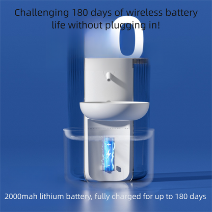PETSMEN 2000 mAh Wireless Smart Pet Fountain Clean And Dirty Separation 3L Capacity Pouring Type Water Exchange Automatic Water Dispenser For Cat And Dog