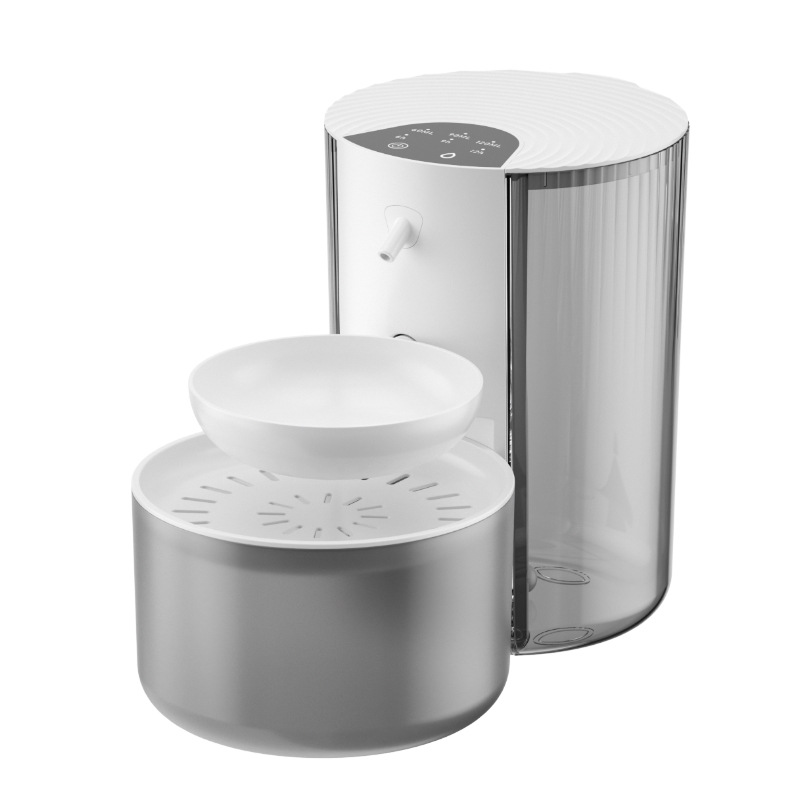 PETSMEN 2000 mAh Wireless Smart Pet Fountain Clean And Dirty Separation 3L Capacity Pouring Type Water Exchange Automatic Water Dispenser For Cat And Dog