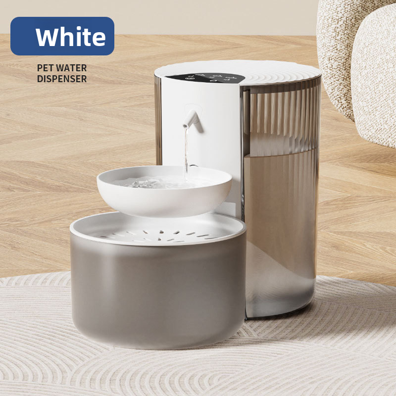 PETSMEN 2000 mAh Wireless Smart Pet Fountain Clean And Dirty Separation 3L Capacity Pouring Type Water Exchange Automatic Water Dispenser For Cat And Dog