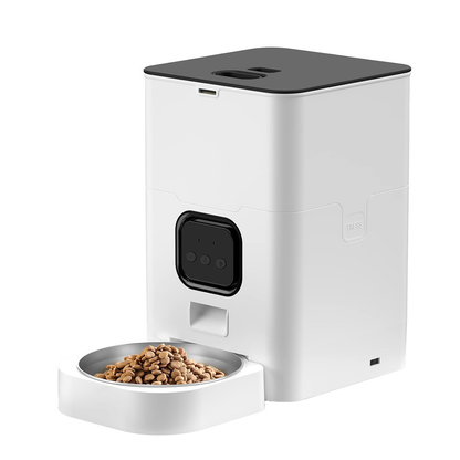PETSMEN 4L Large Capacity Smart Pet Feeder Timed And Quantitative Voice Recording WiFi Remote Feeding Device For Cats And Dogs