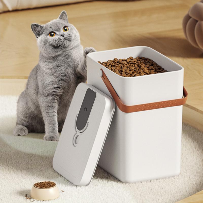 PETSMEN 13L Large Capacity Pet Smart Vacuum Grain Storage Bucket Sealed Moisture-proof Preservation Food Bucket For Dogs And Cats