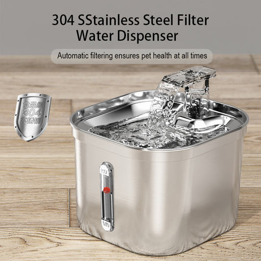 304 stainless steel smart pet water bowl fountain rust resistant hygienic design