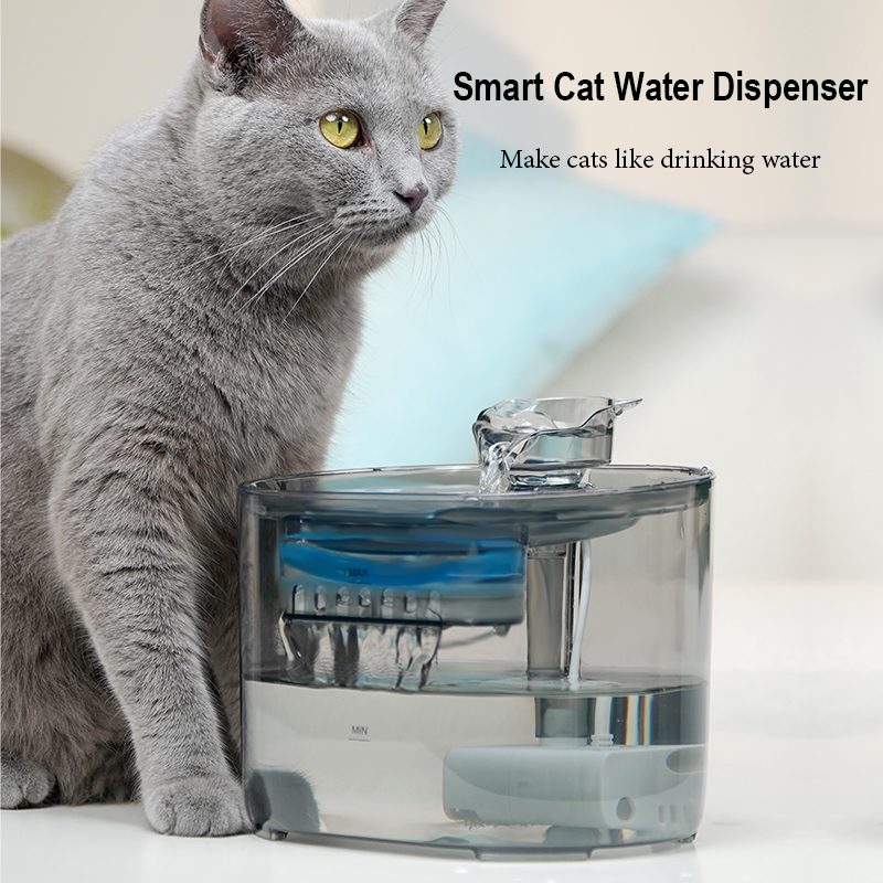 PETSMEN Cat Water Dispenser With Automatic Circulation Flowing Water New Smart Pet Water Fountain With Filtered Water Bowl Silent