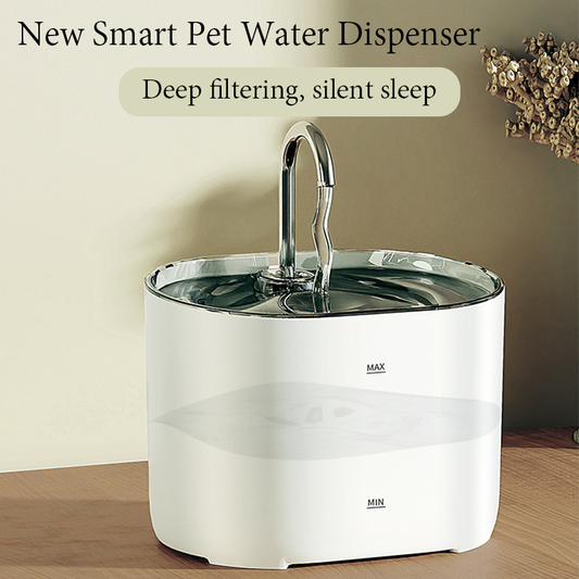 Ultra quiet pet water fountain with multi channel slow flow design system