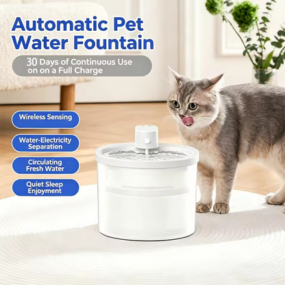 2.5L Smart Pet Fountain Wireless Sensing Water Dispenser For Cat And Dog