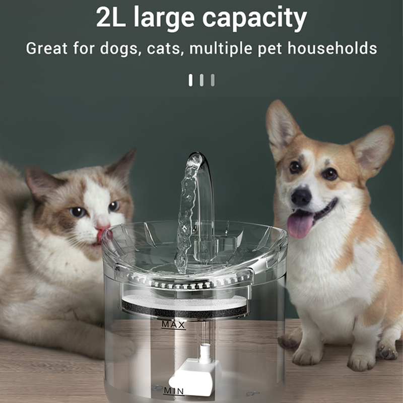 PETSMEN Smart Pet Water Fountain For Cat 2L Automatic Circulation Fountain For Dog